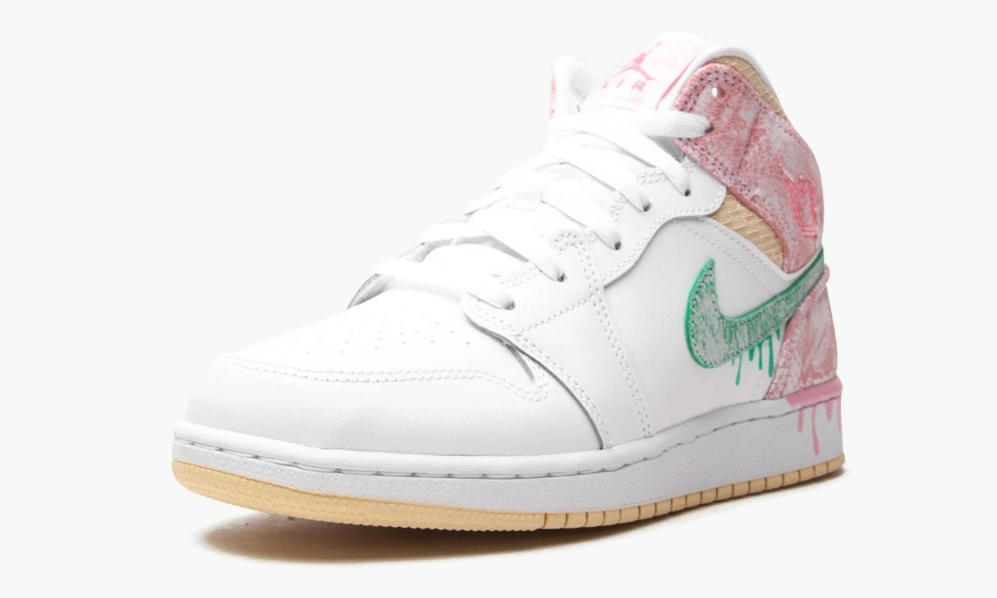 Air Jordan 1 Mid GS Paint Drip - DD1666 100 | The Sortage