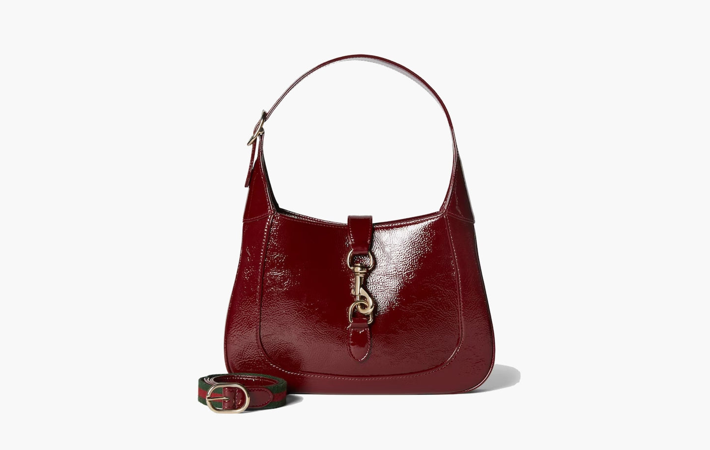 Gucci Jackie Small Patent Leather Shoulder Bag Rosso Ancora | The Sortage