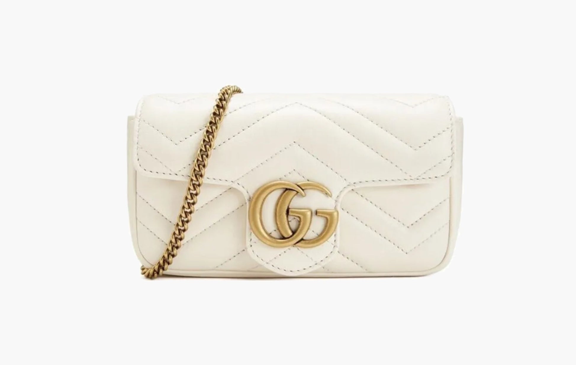 Gucci GG Marmont Matelasse Super Mini Bag White | Sortage.