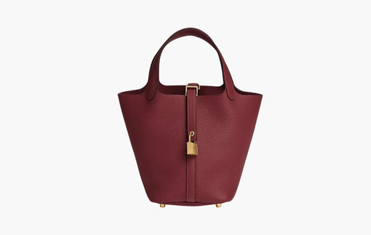 Hermes Picotin Lock 18 Bag Clemence & Gold Rouge H | The Sortage