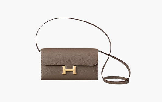 Hermes Constance Long To Go Wallet Epsom & Gold Etoupe | The Sortage