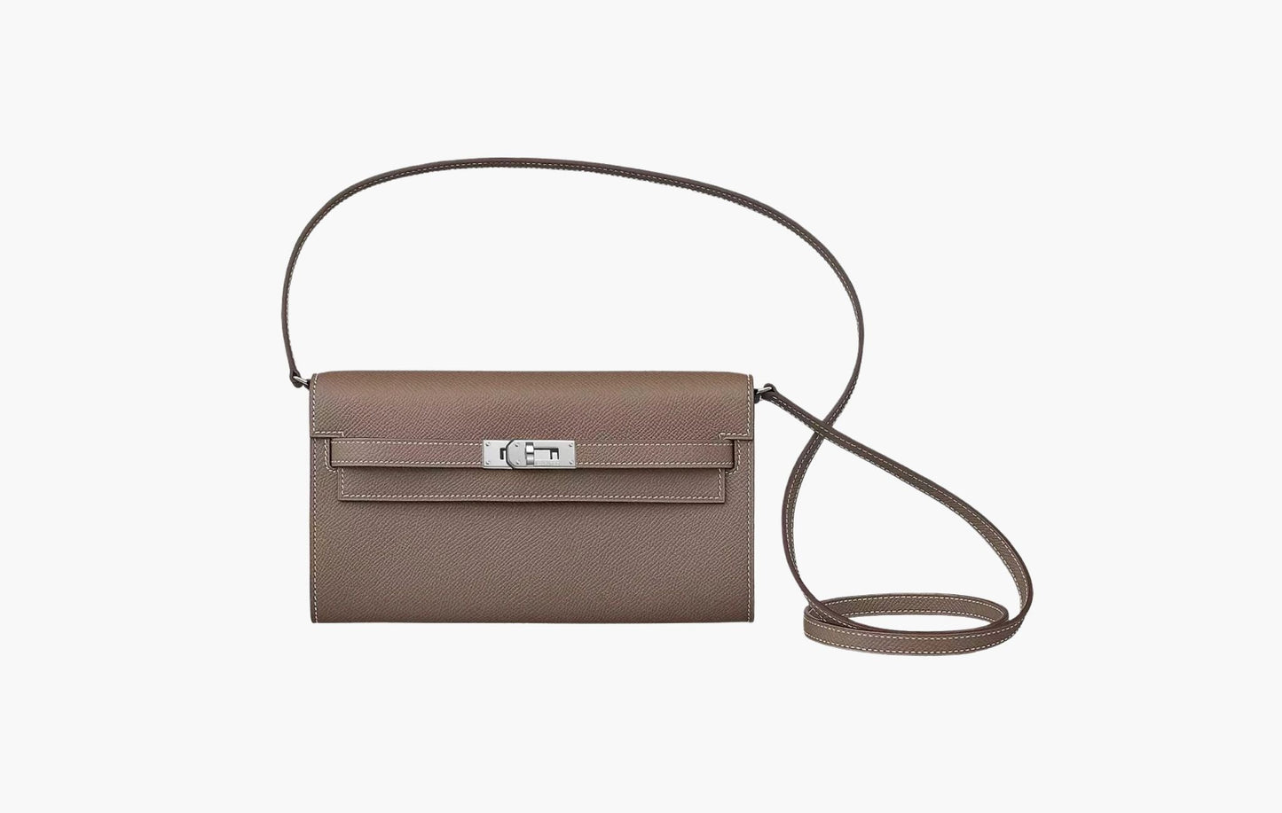 Kelly Classic To Go Wallet "Epsom & Palladium Etoupe"