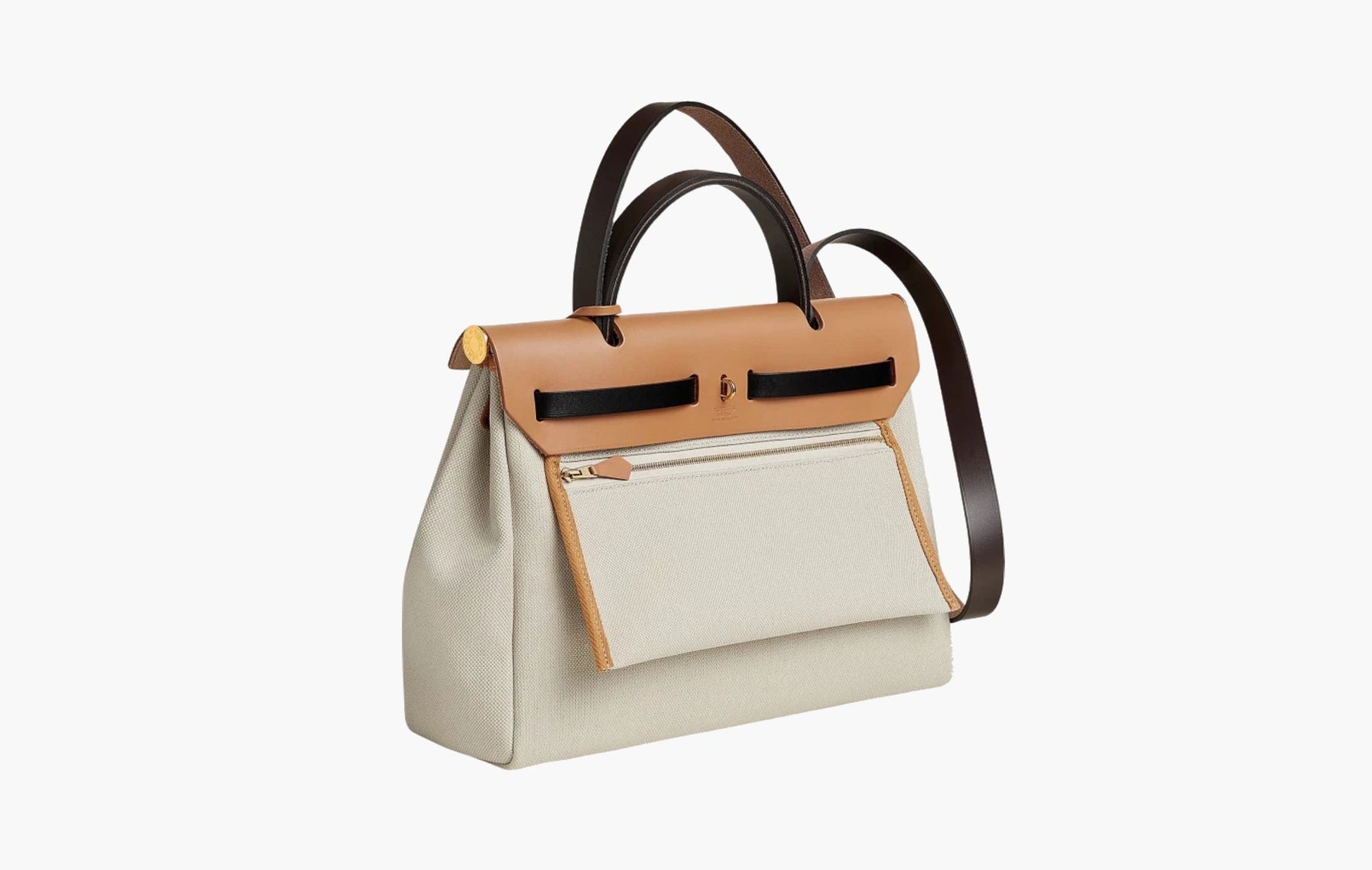 Hermes Herbag Zip 31 Bag Retourne Canvas & Gold Beton Ebene Naturel Sable Noir | The Sortage