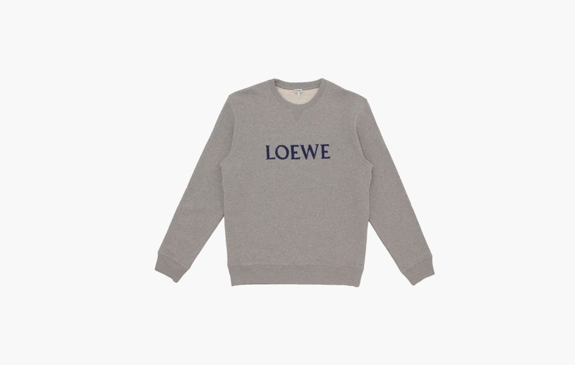 Loewe Regular Fit Sweatshirt Grey Melange | Sortage.