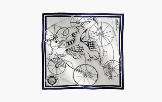 HERMES Silk Scarf Navy | The Sortage