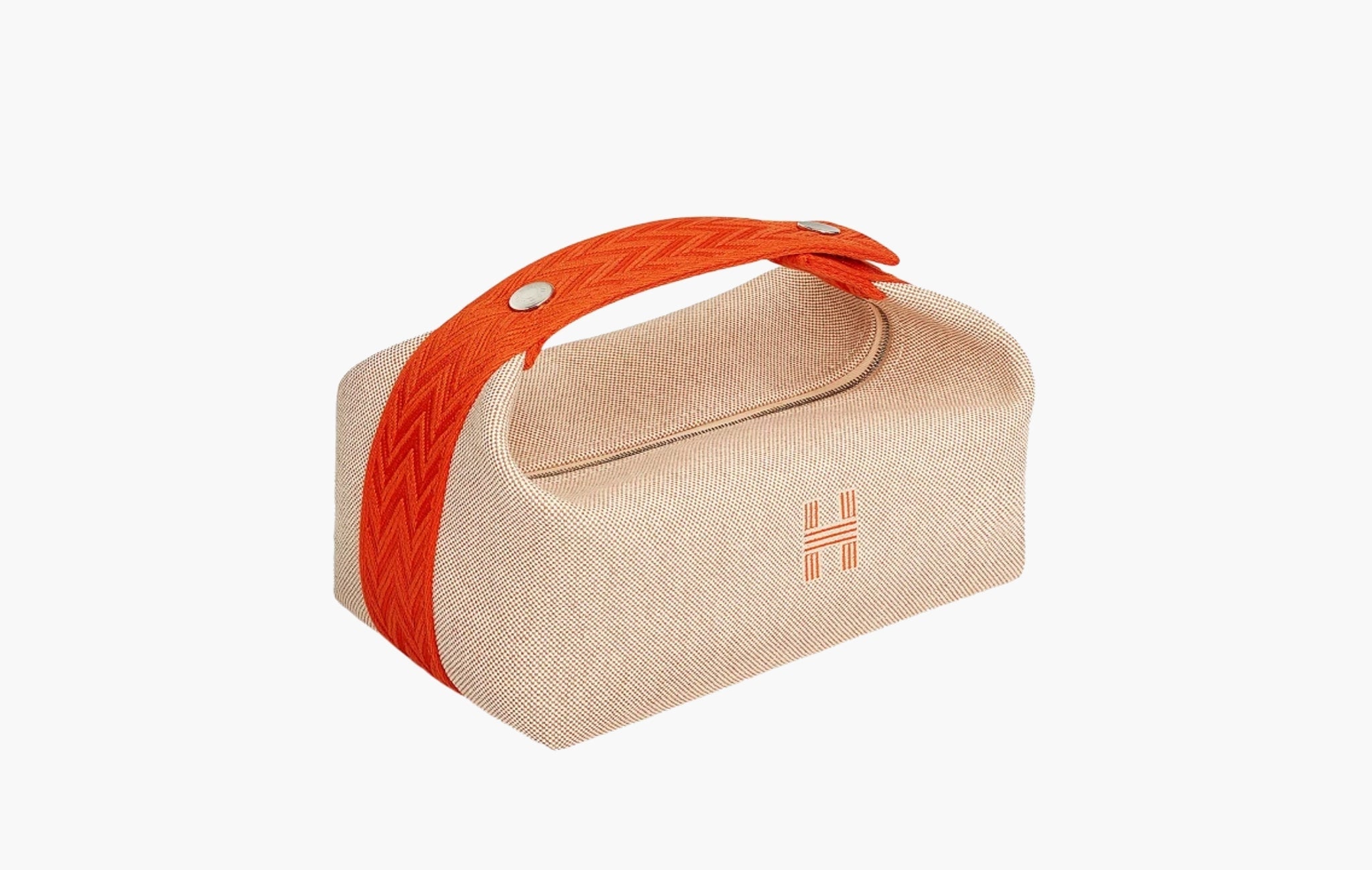 送料込【HERMES】Small Bride-A-Brac Case Canvas& Beige Orange Hermes Small Bride-A-Brac Case Canvas & Beige Orange | The