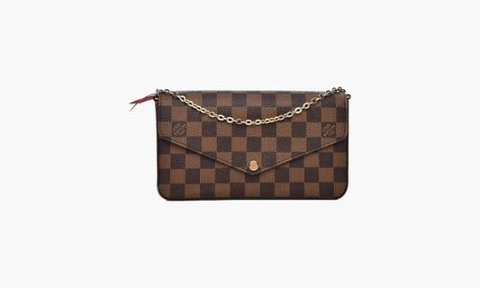 Louis Vuitton Pochette FelicieDamier Ebene Cerise Red Lining | The Sortage