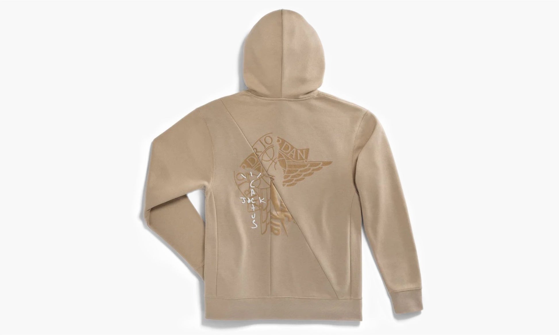 Travis Scott Cactus Jack x Jordan Pullover Hoodie Khaki/University Red | The Sortage