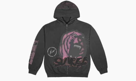 Travis Scott Cactus Jack For Fragment Sunrise Zip Up Hoodie Black | The Sortage