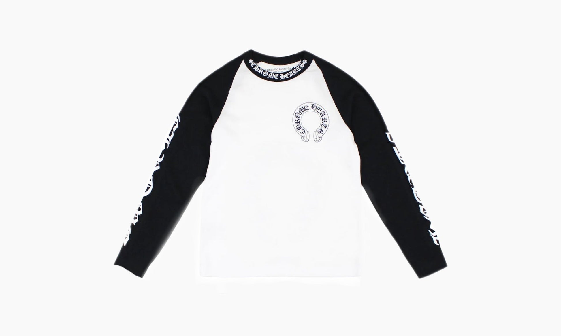 Chrome Hearts Horseshoe Baseball Shirt White Black | The Sortage