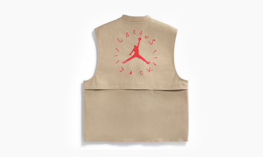 Travis Scott x Jordan Utility Vest Desert Khaki University Red | The Sortage
