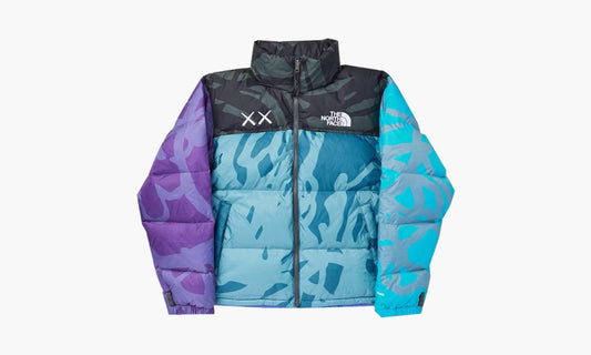 KAWS x The North Face Retro 1996 Nuptse Jacket Monterey Blue Nuptse Print | The Sortage