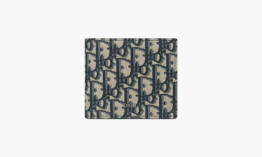 Dior Compact Wallet Dior Oblique Jacquard Beige and Black | The Sortage