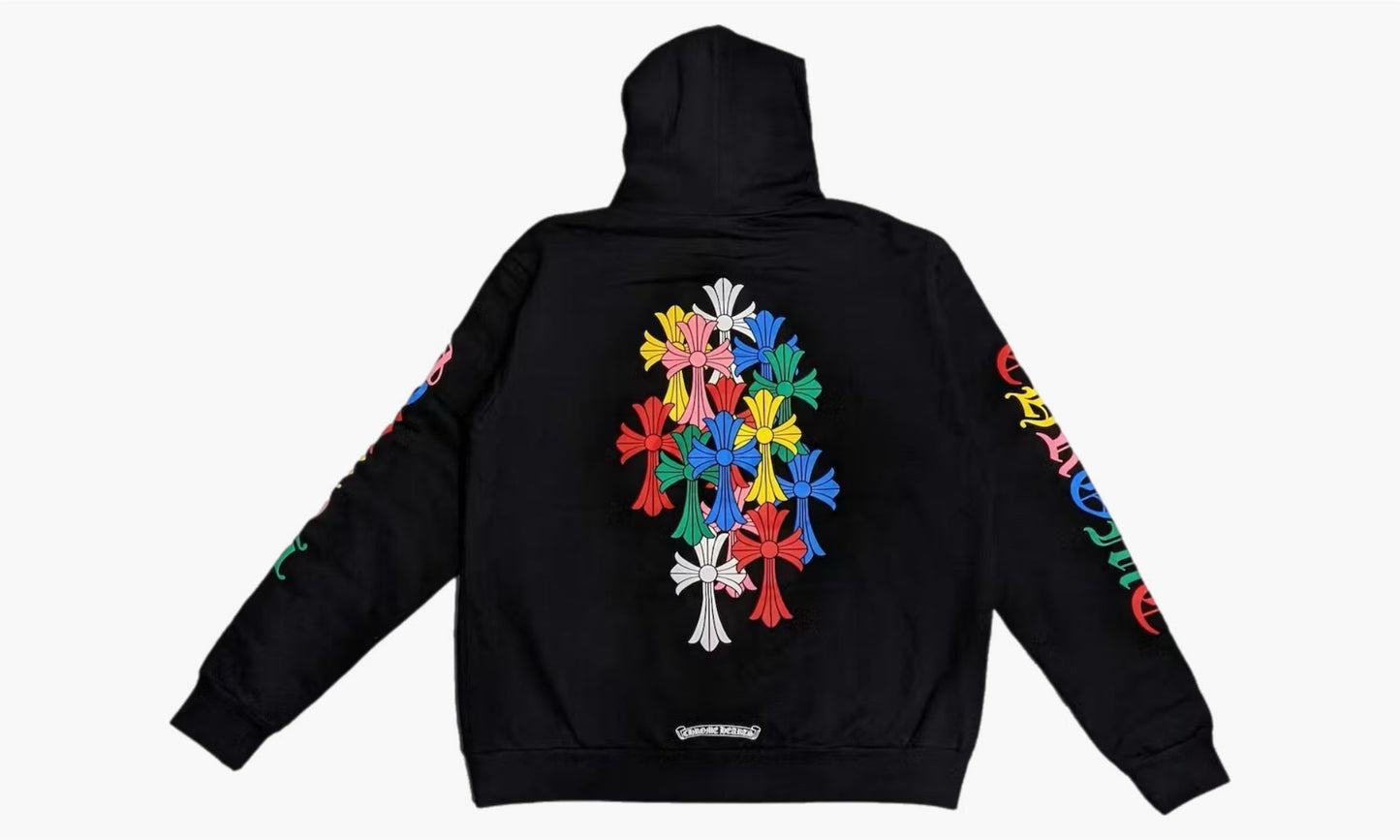 Chrome Hearts Multi Color Cross Cemetery Zip Up Hoodie Black | The Sortage