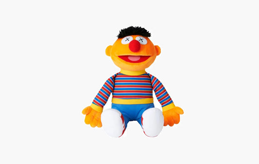 KAWS Sesame Street Uniqlo Ernie Plush Toy Orange | The Sortage