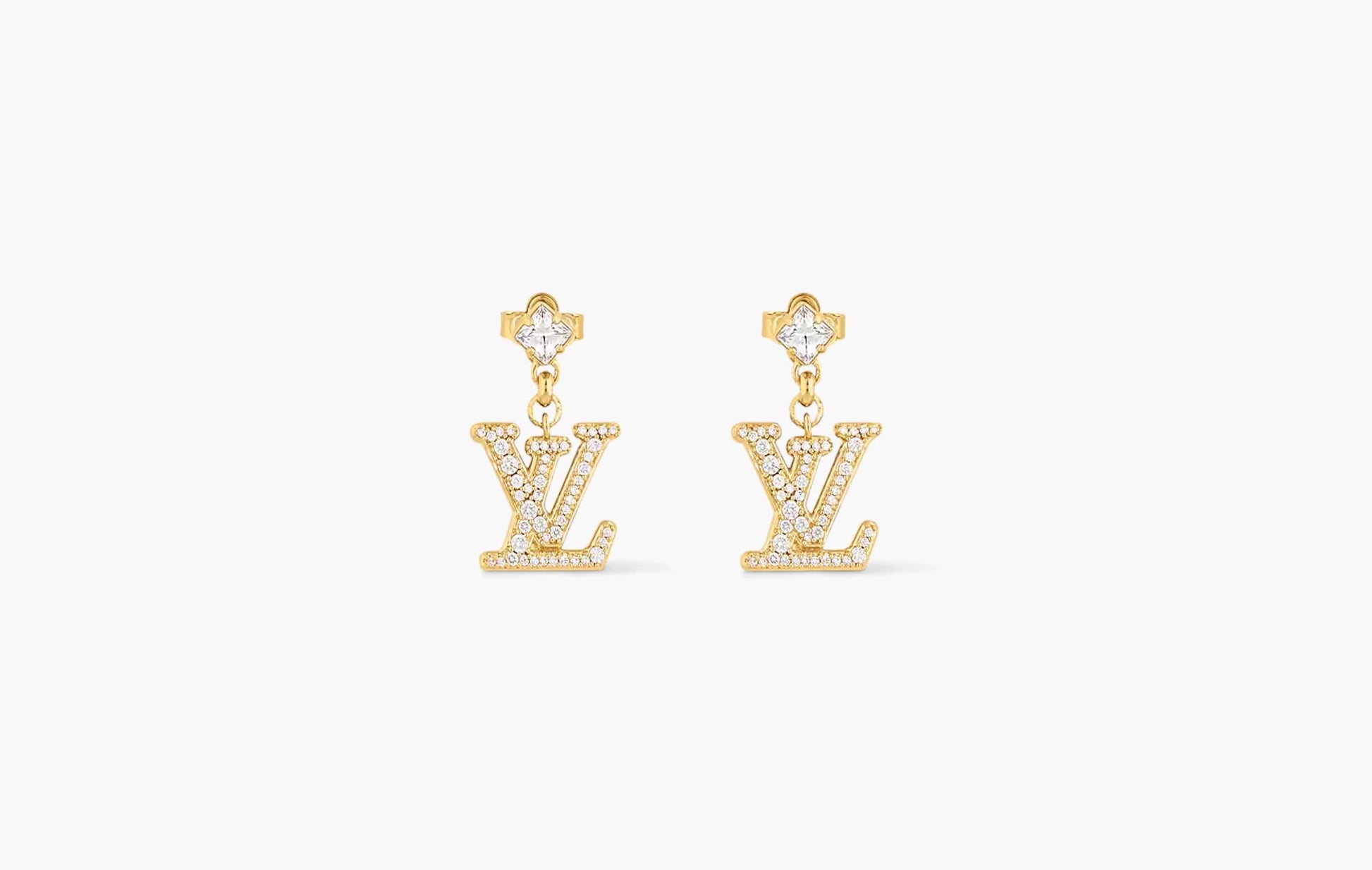 Louis Vuitton Lady LV Earrings Gold | The Sortage