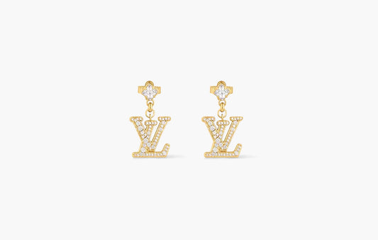 Louis Vuitton Lady LV Earrings Gold | The Sortage