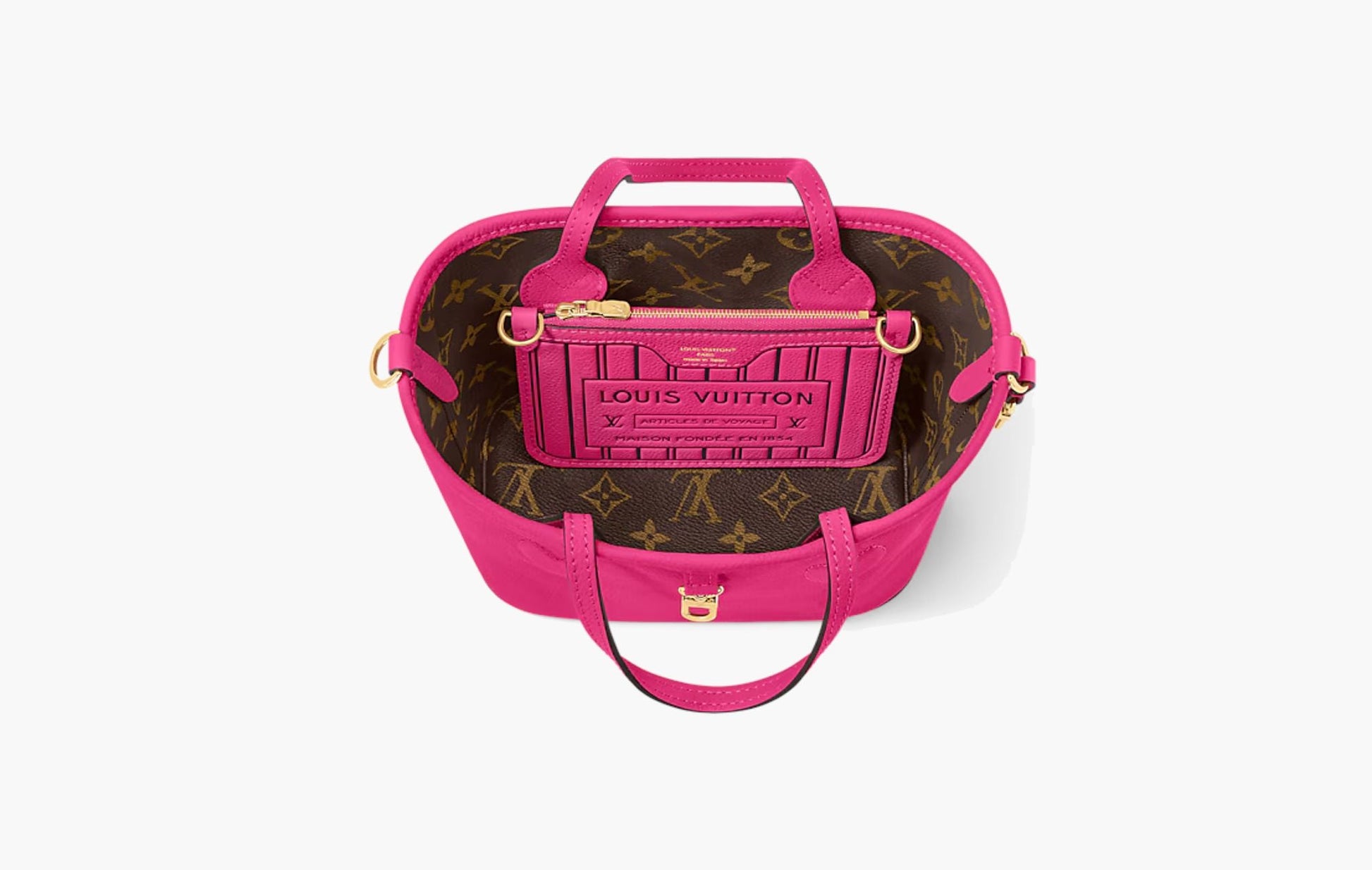 Louis Vuitton Neverfull Bandoulière Inside Out BB Rose Pondichery | The Sortage