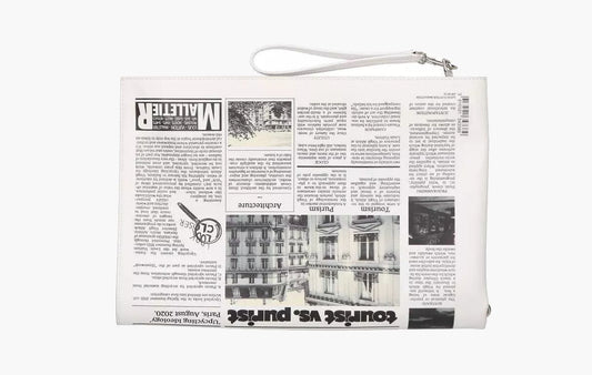 Louis Vuitton Newspaper Clutch Bag White | The Sortage