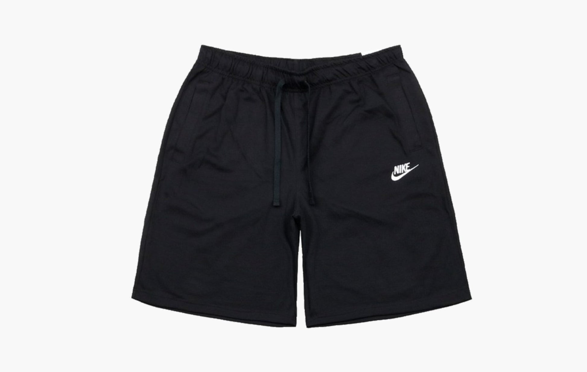 Nike Sportswear Club Solid Color Cotton Casual Shorts Black | The Sortage