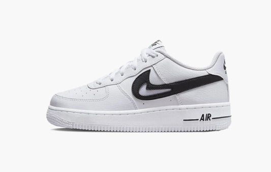 Nike Air Force 1 Low Cut Out Swoosh White Black (GS) - DR7889 100 | Sortage.