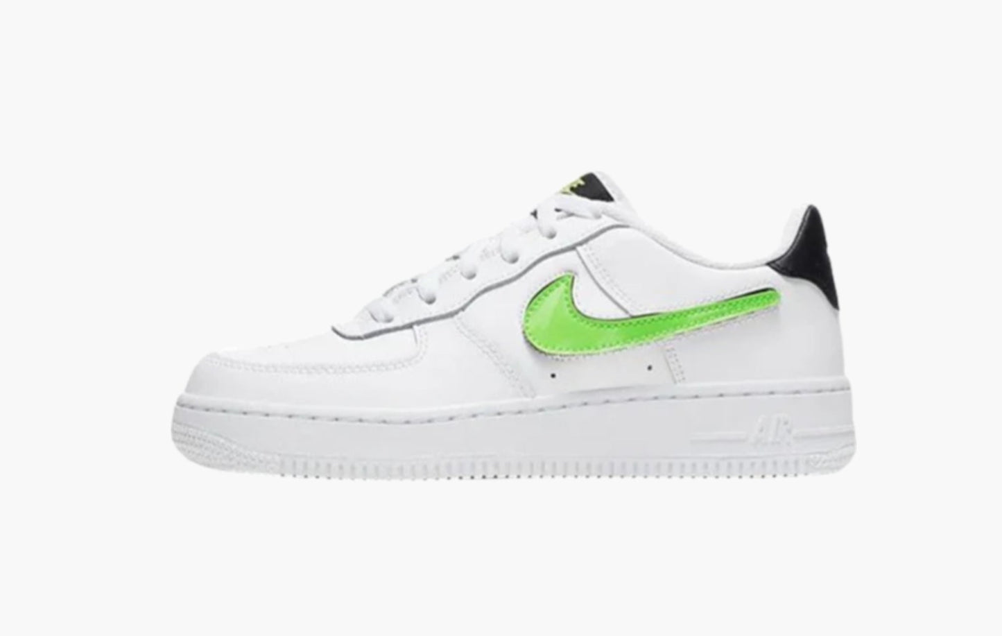Nike Air Force 1 Low Removable Swoosh White Green Strike (GS) - AR7446 100 | Sortage.