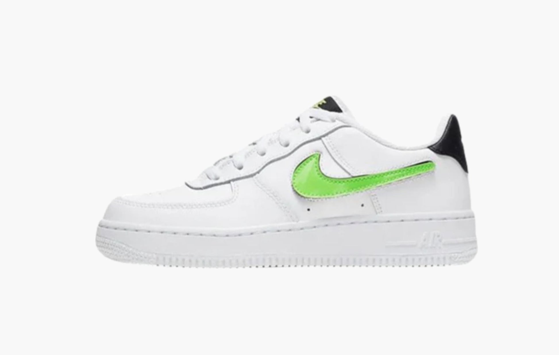 Nike Air Force 1 Low Removable Swoosh White Green Strike (GS) - AR7446 100 | Sortage.