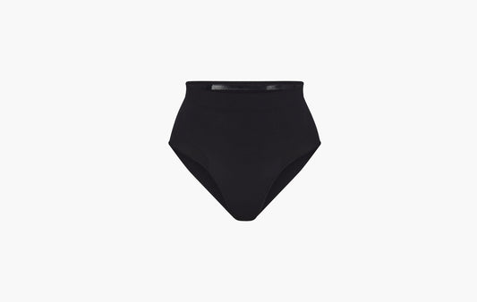 Skims Seamless Sculpt Mid Waist Brief Onyx | Sortage.