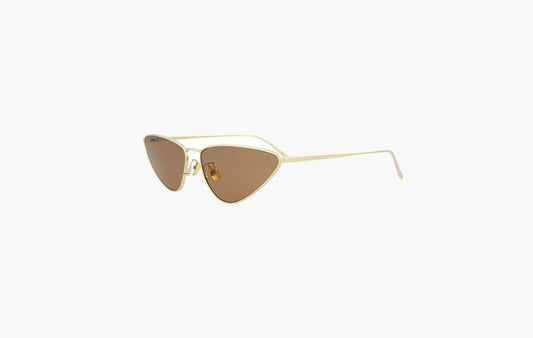 Yves Saint Laurent Cat Eye Sunglasses Gold Brown | Sortage.