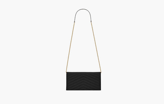 Saint Laurent Envelope Chain Wallet Noir | The Sortage