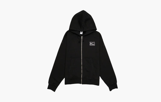 Stussy x Nike Stone Washed Fleece Zip Hoodie Black | The Sortage