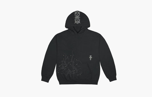 Travis Scott Studded Pullover Hoodie Black | The Sortage