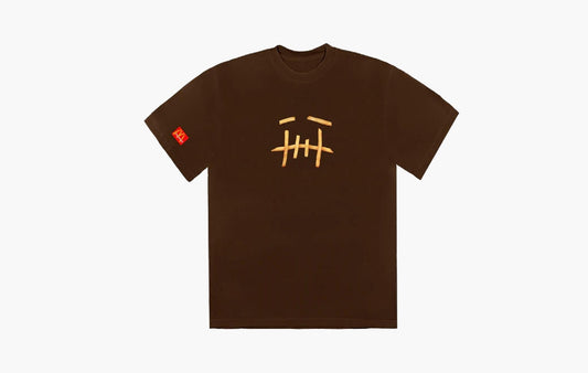 Travis Scott x McDonald's Fry Printed Round-neck Tee Brown | Sortage