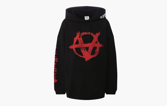 Vetements Anarchy Hoodie Black Red | The Sortage