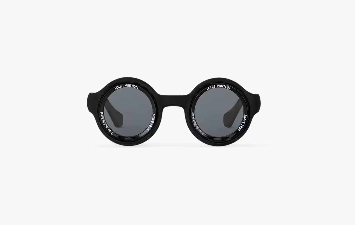 Louis Vuitton LV Super Vision Round Sunglasses Deep Black | The Sortage