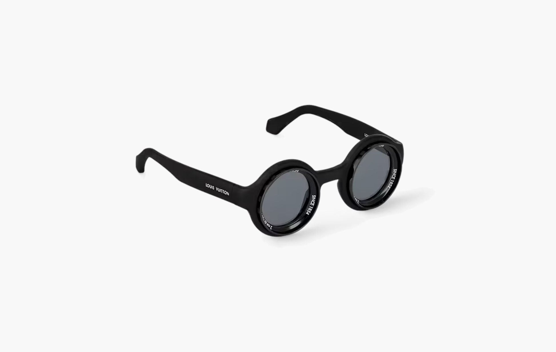 Louis Vuitton LV Super Vision Round Sunglasses Deep Black | The Sortage