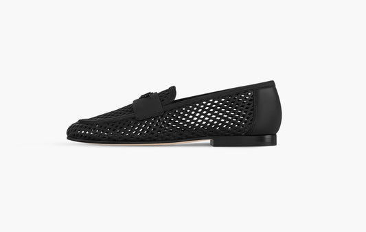 Soho Flat Loafer Perforated Сalf Leather "Black"