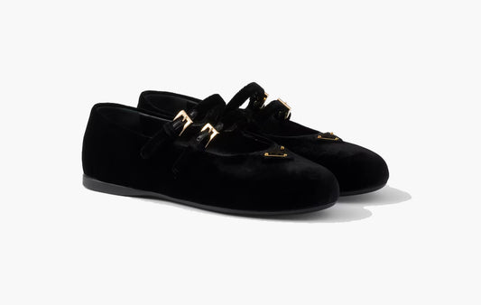 Velvet Ballerinas Cupro Viscose "Black"
