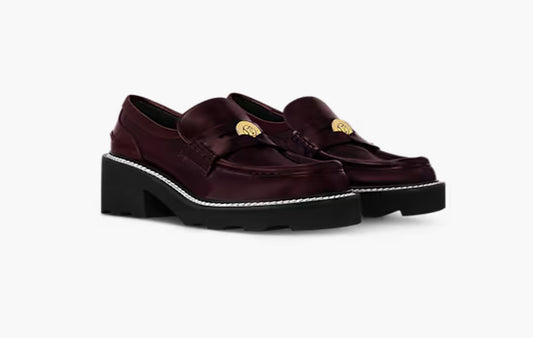 LV Beaubourg Loafer "Glazed Calf Leather Bordeaux Red"