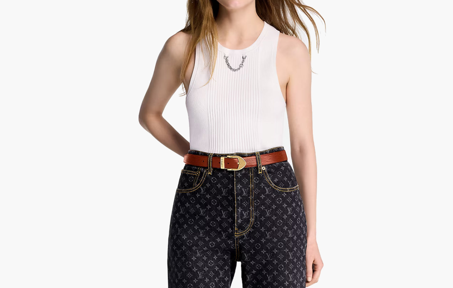 LV Timeless Epi 30mm Belt "Fauve"