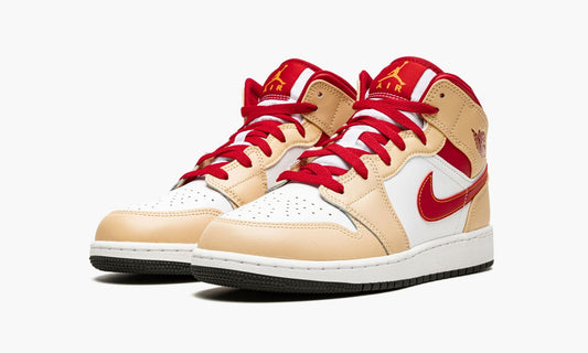 Air Jordan 1 Mid GS Light Curry Cardinal - 554725 201 | The Sortage
