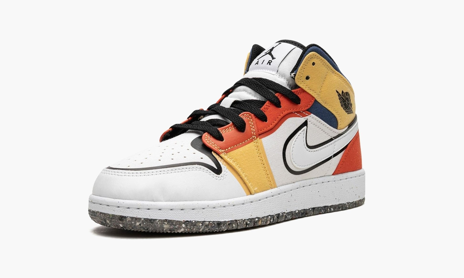 Air Jordan 1 Mid GS Multi-Color Canvas - DV1316 100 | The Sortage