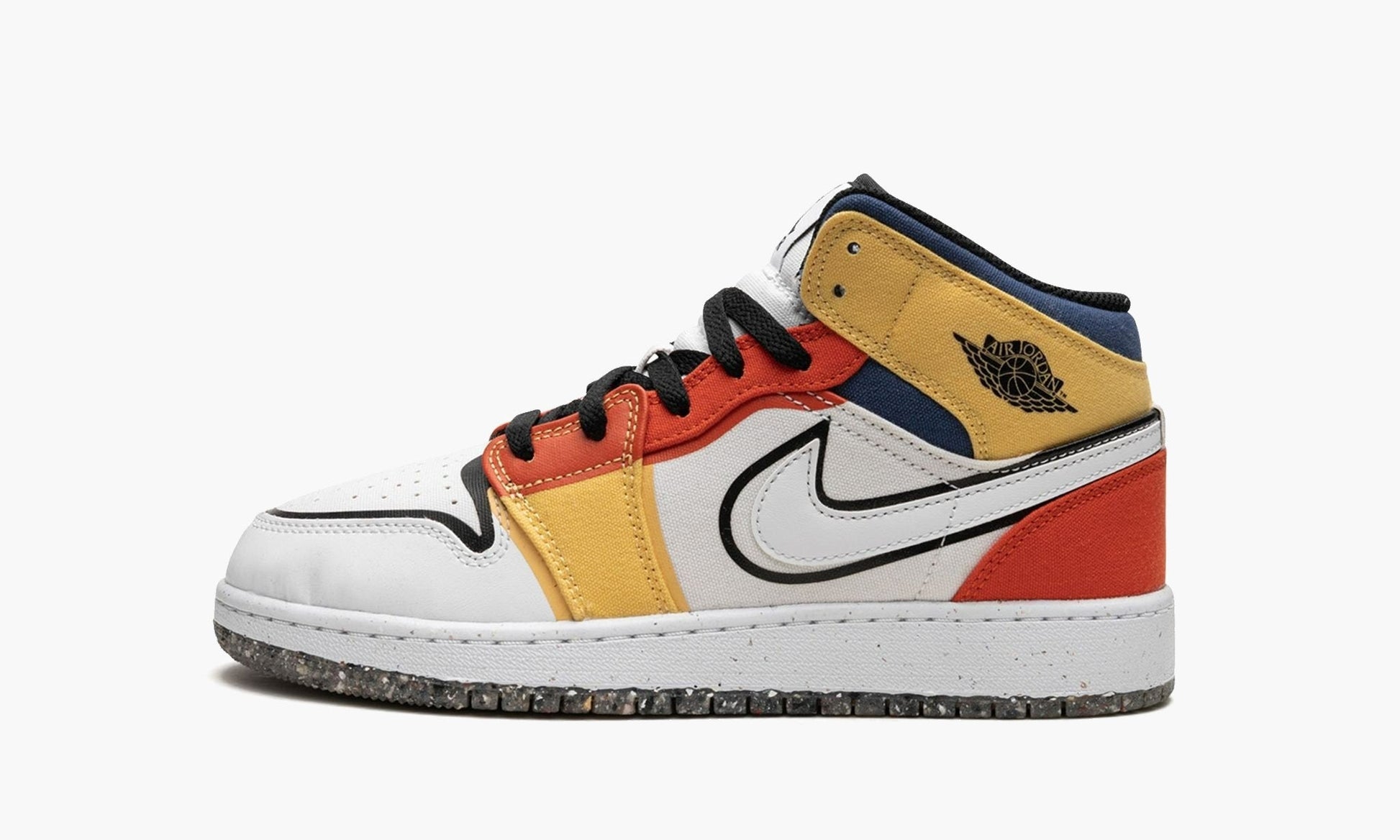 Air Jordan 1 Mid GS Multi-Color Canvas - DV1316 100 | The Sortage
