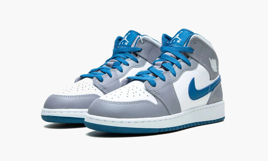 Air Jordan 1 Mid GS True Blue Cement - DQ8423 014 | The Sortage