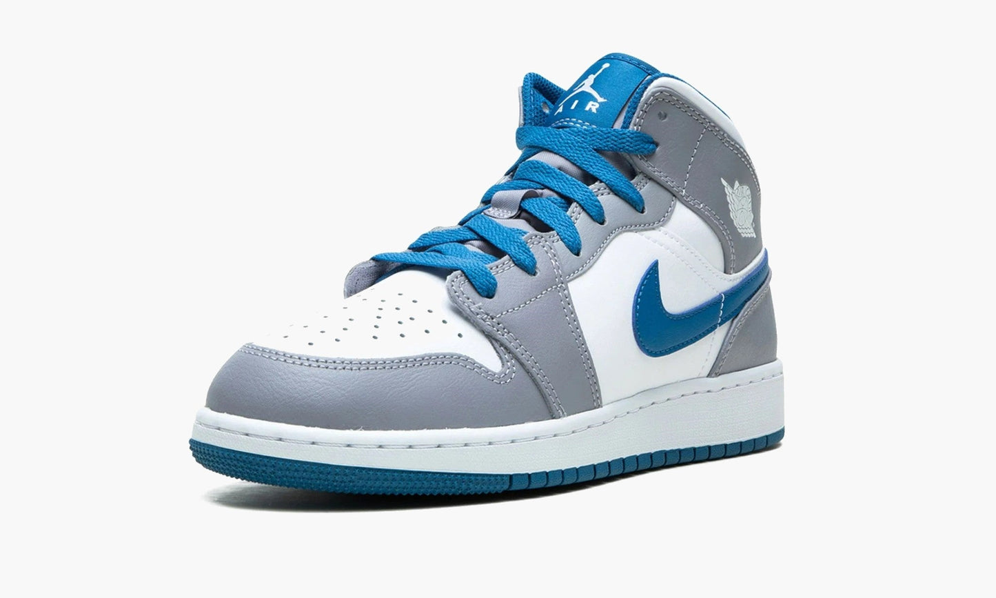 Air Jordan 1 Mid GS True Blue Cement - DQ8423 014 | The Sortage