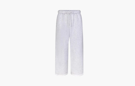 Cotton Fleece Straight Leg Pant "Light Heather Grey"