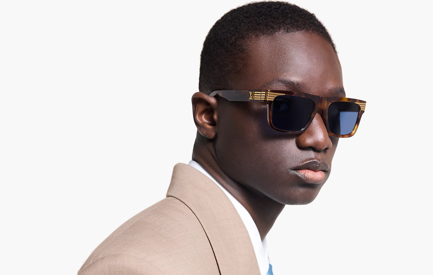 LV Slide Square Sunglasses "Tortoise"