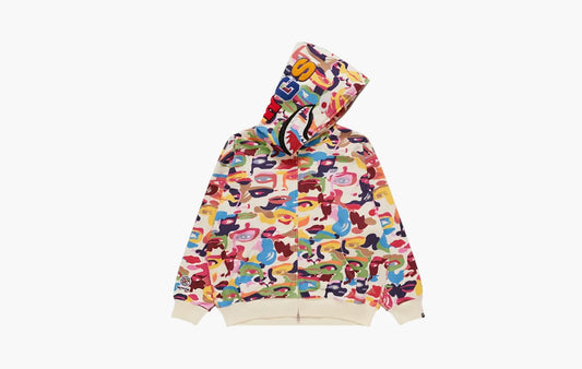 BAPE x KidSuper Camo Shark Full Zip Hoodie "Multicolor"