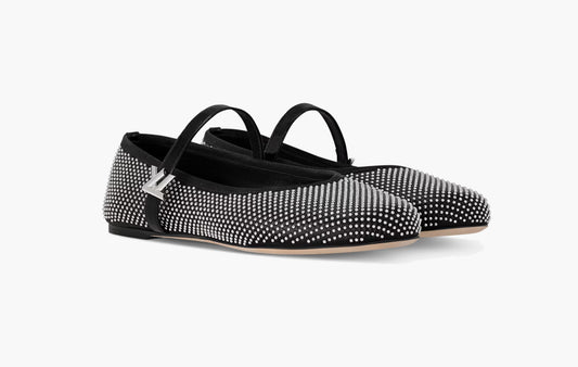 Romy Flat Ballerina Lambskin "Black"