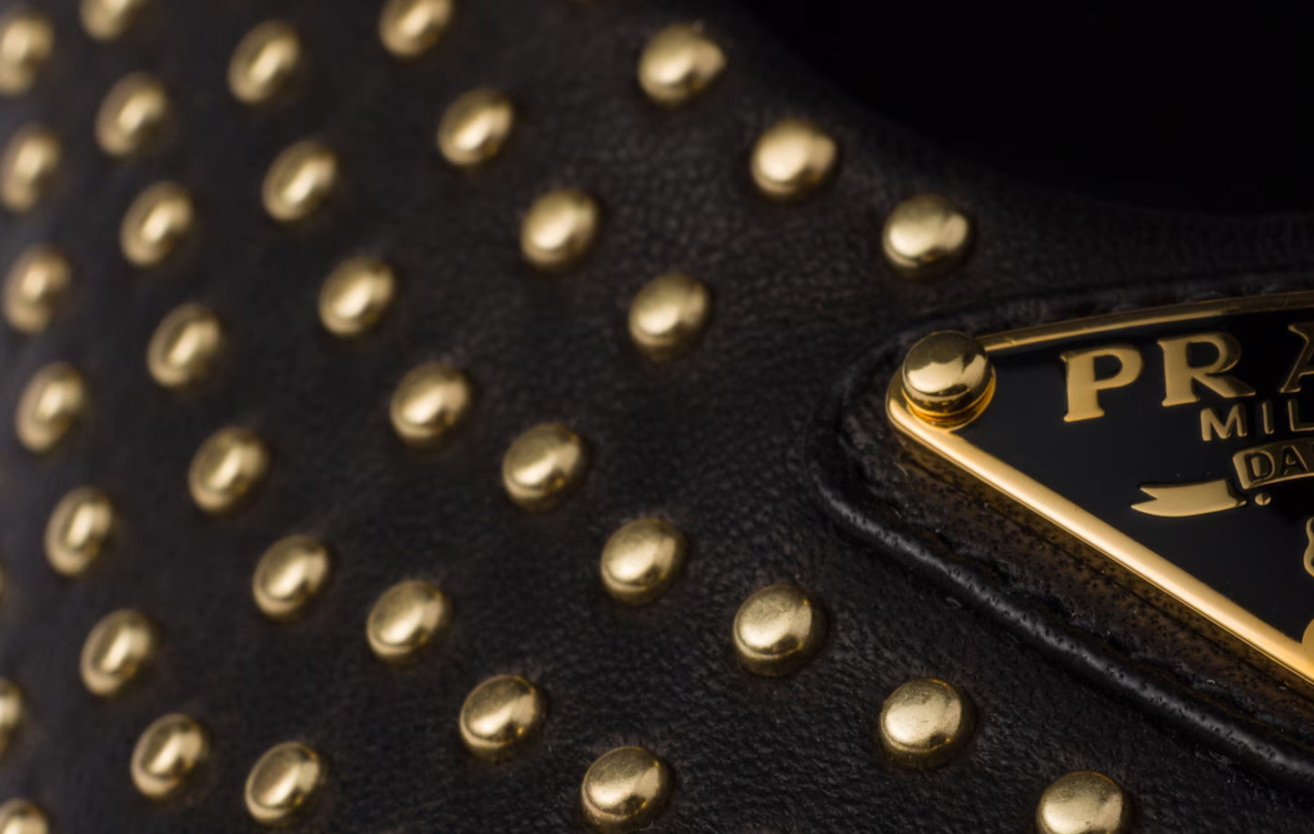 Nappa Leather Ballerinas With Studs Lambskin "Black"